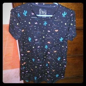 Desert Night Cactus Short-Sleeve Crewneck T-Shirt